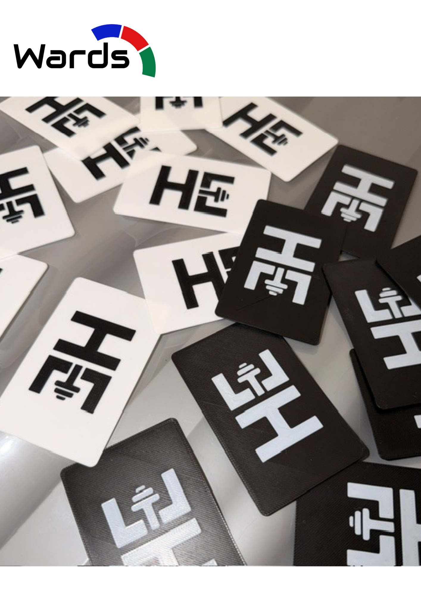 Custom NFC business cards with raised logo – product view