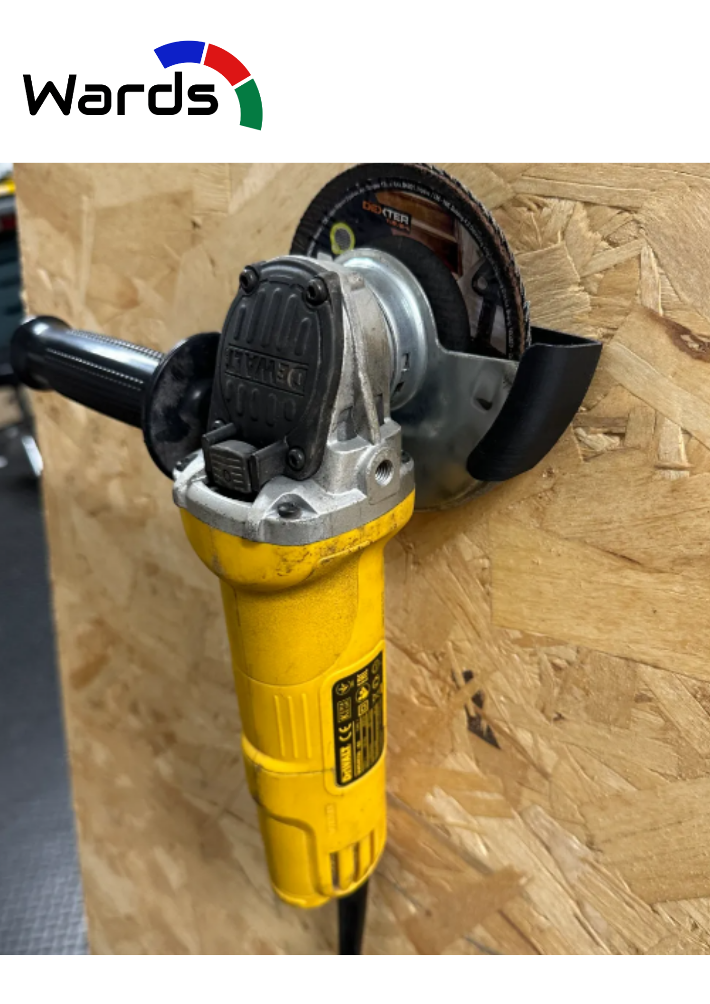 Angle Grinder Wall Mount Holder – Up to 140mm Guards - Wards Additive 3D printed product