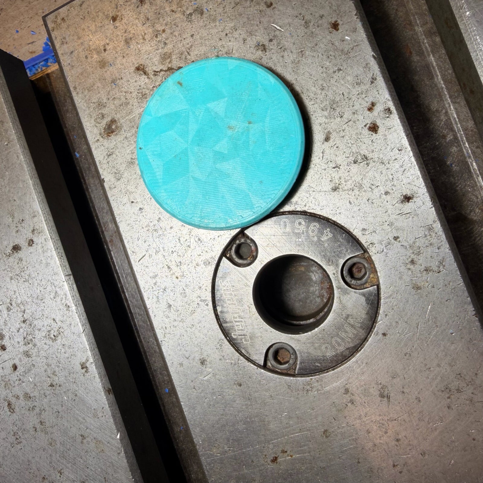 20mm CNC Machine Bed Hole Plugs – Blue – Pack of 10 - Wards Additive 3D printed product