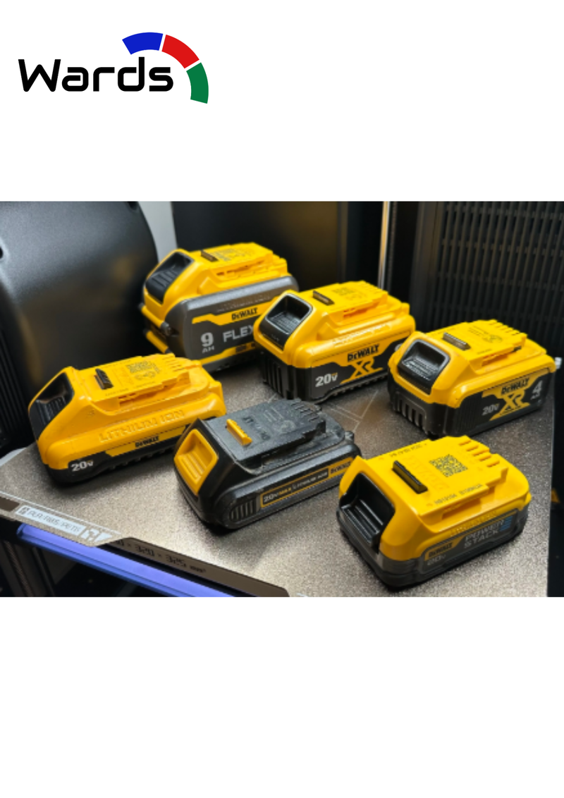 Wall holders for DeWalt XR, PowerStack and FlexVolt batteries