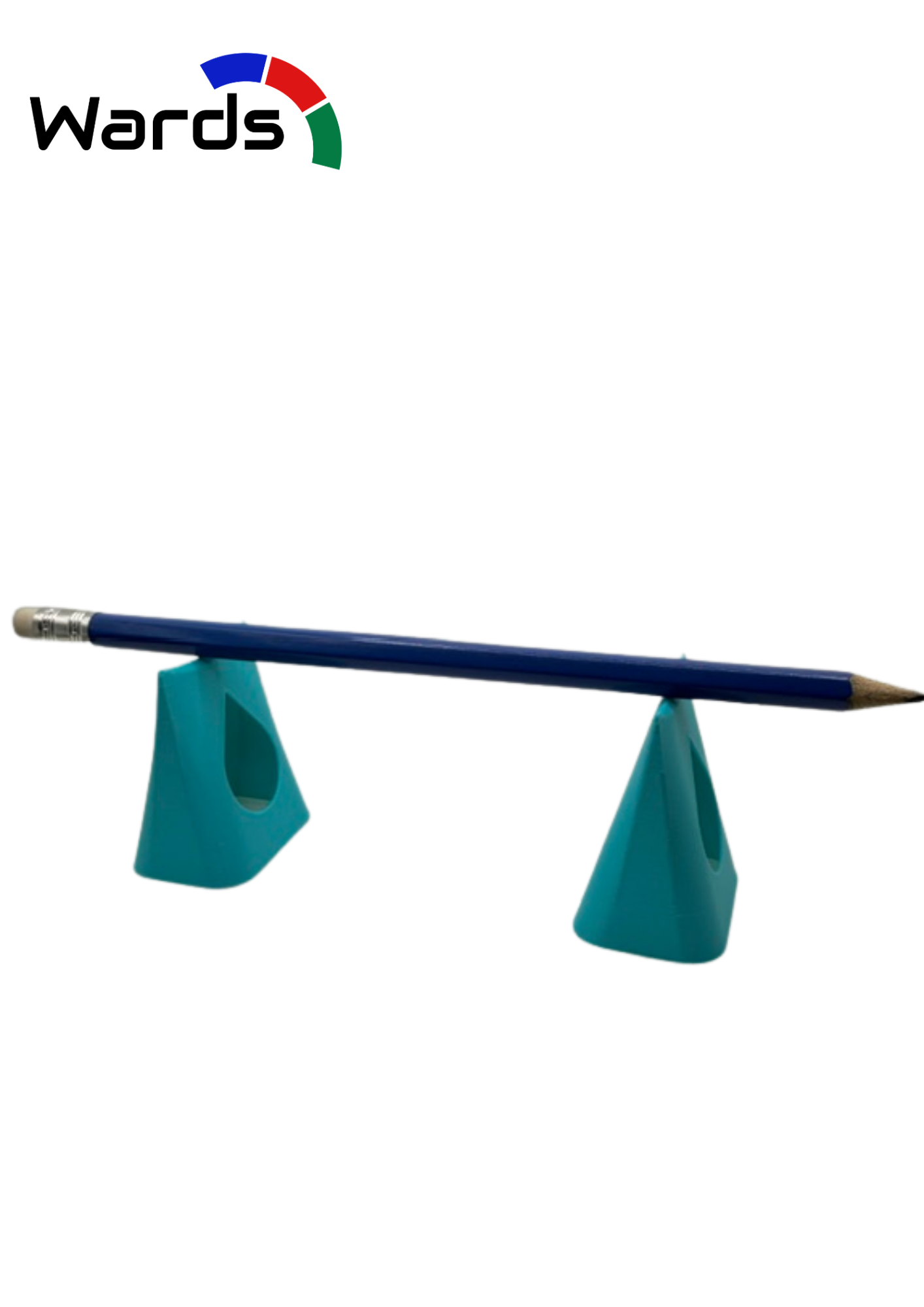 Side view of concave painting supports holding a narrow workpiece