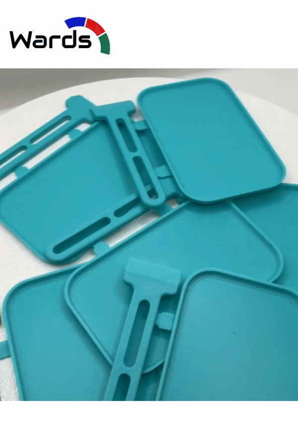 Animated demonstration of disposable epoxy mixing pad and spatula